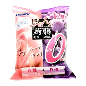 Thạch hương trái cây vị đào và nho Orihiro 216g