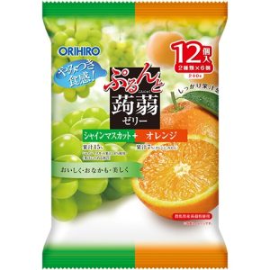 Thạch trái cây Orihiro vị nho xanh và cam 240g